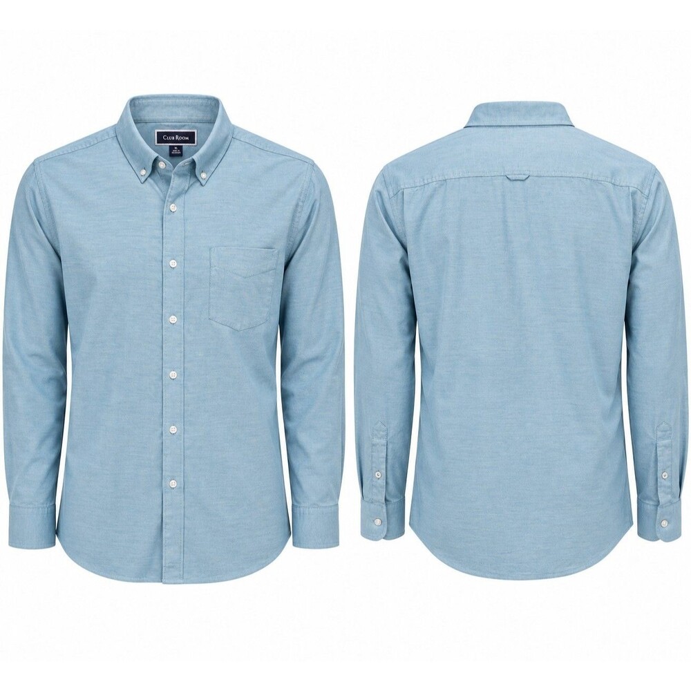 Club Room Shirt Mens XL Regular Fit Button Up Long Sleeve Light Blue